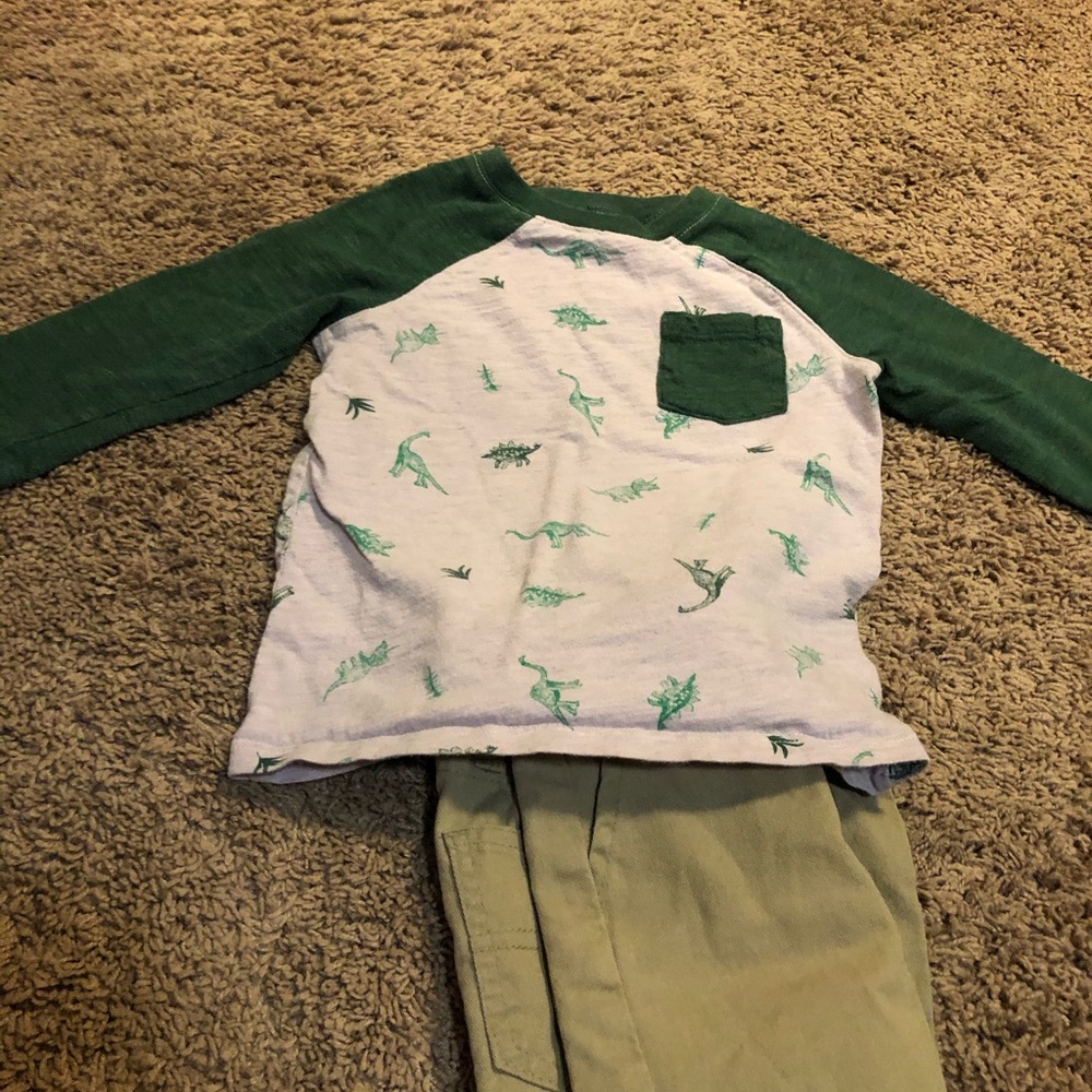 Dinosaur raglan tee